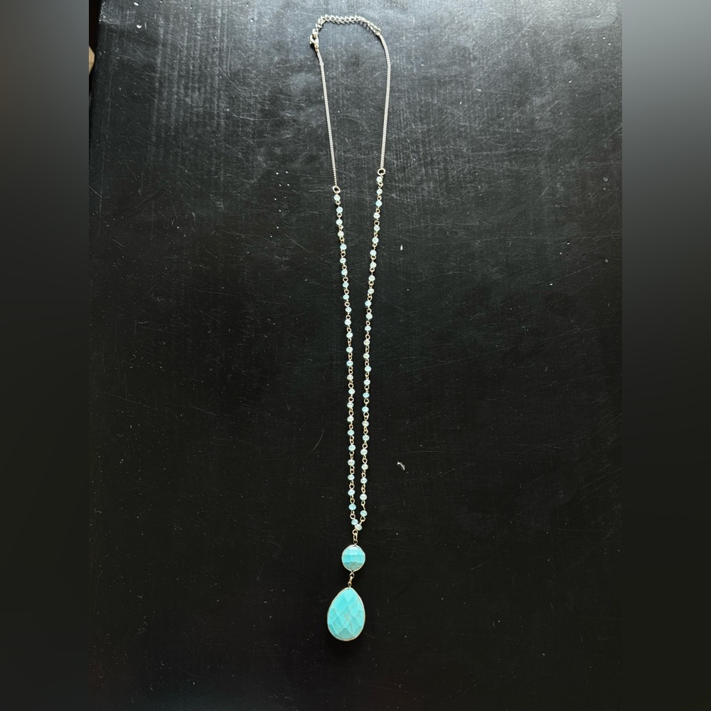 Elegant Blue Beaded Necklace